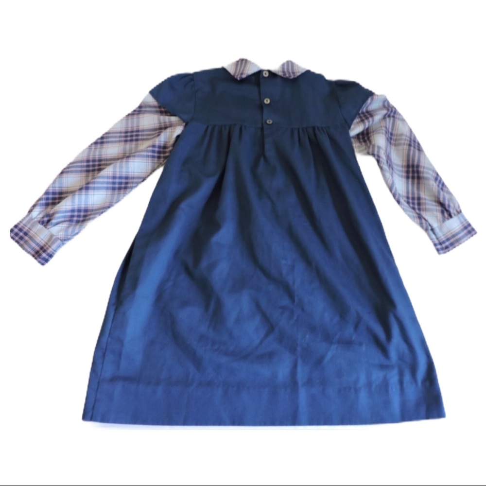 Vintage Princess Anne Hand Smocked Blue Dress 6 - Picture 3 of 5